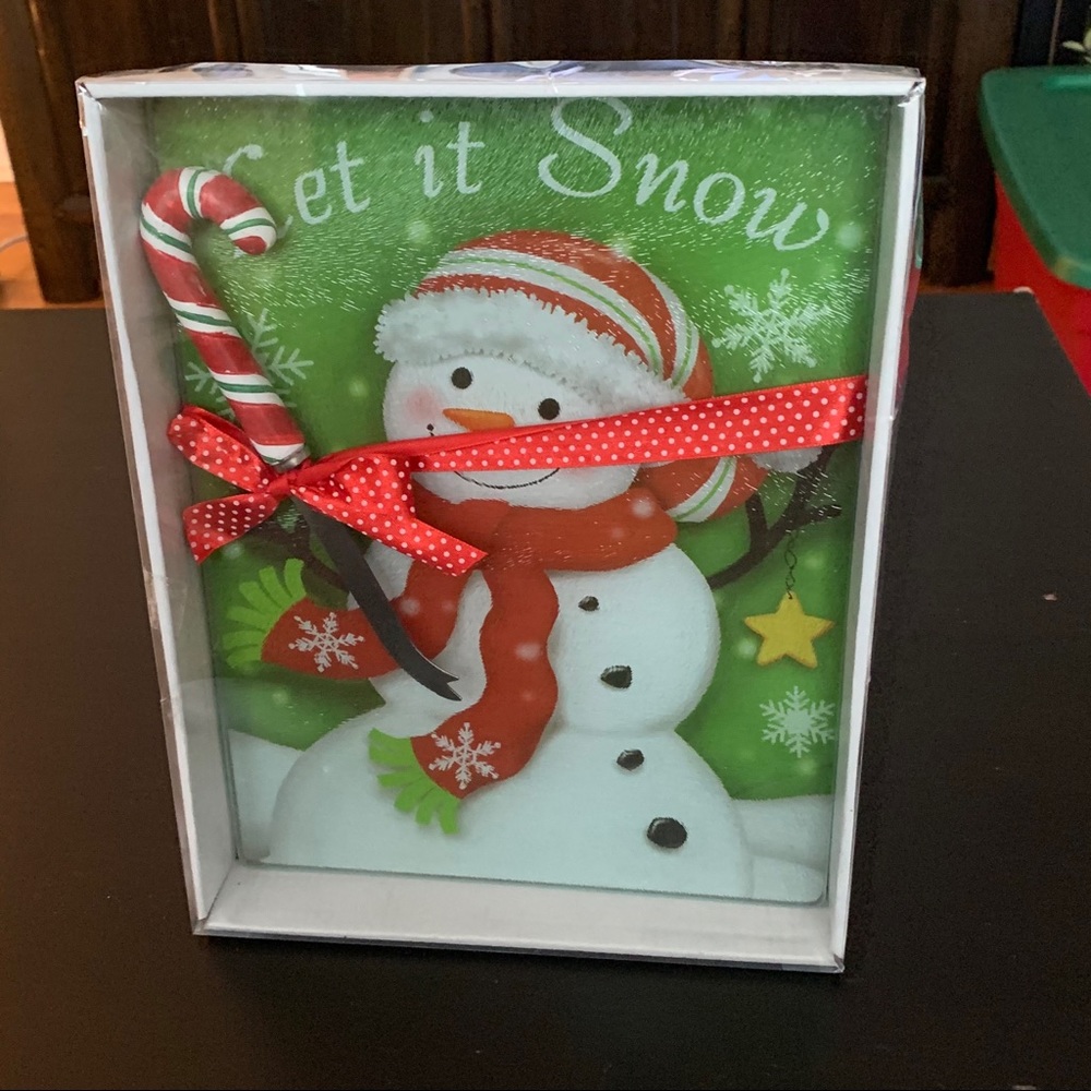 Stony Creek “Let It Snow” Glass Cutting Board Set